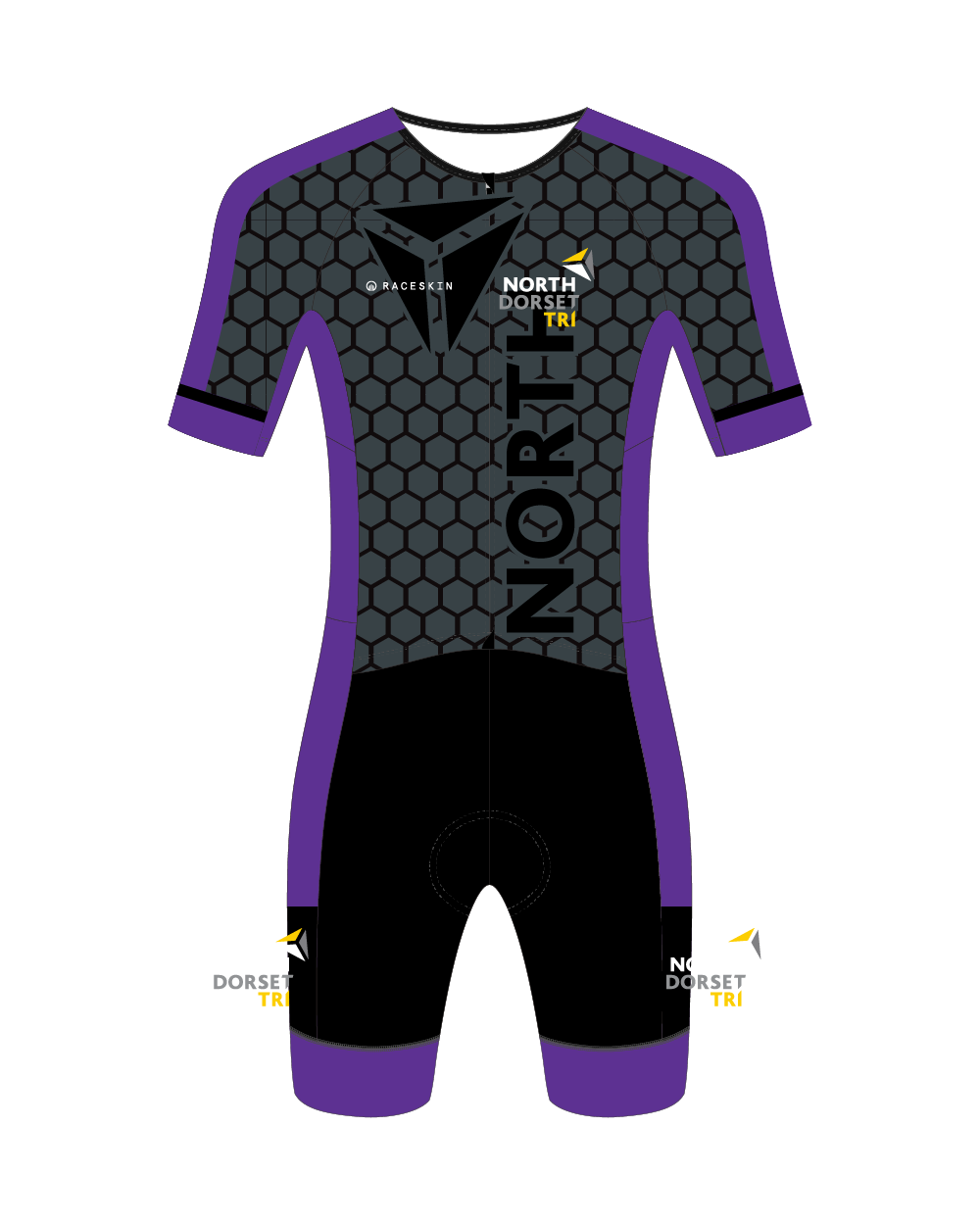 North Dorset Club Premium Sleeved Tri Suit Raceskin